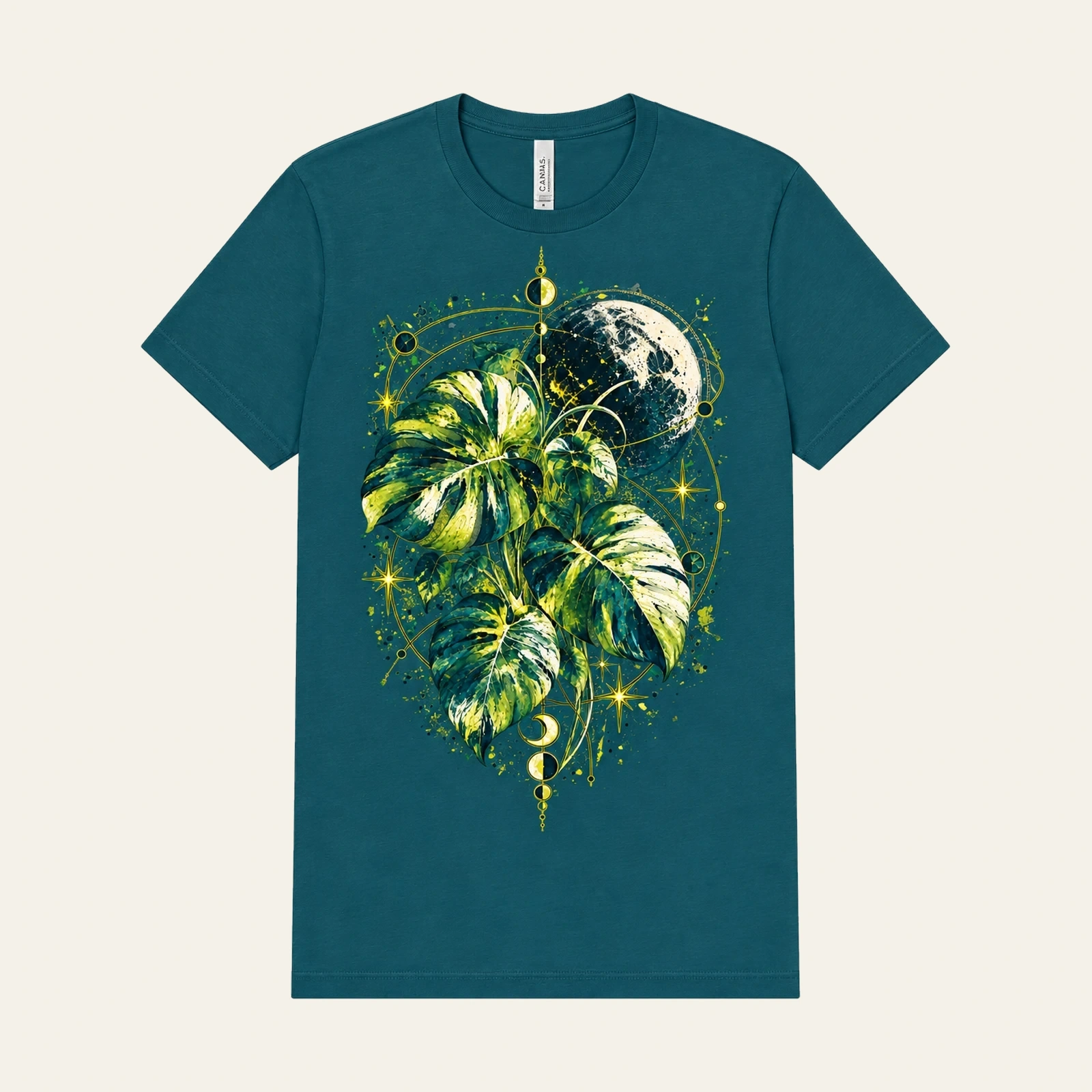 Plant Frequency original design on a Deep Teal tee